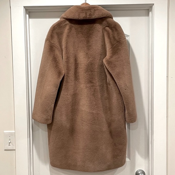 STAND STUDIO Camille Long Faux Fur Cocoon Coat - Picture 5 of 6